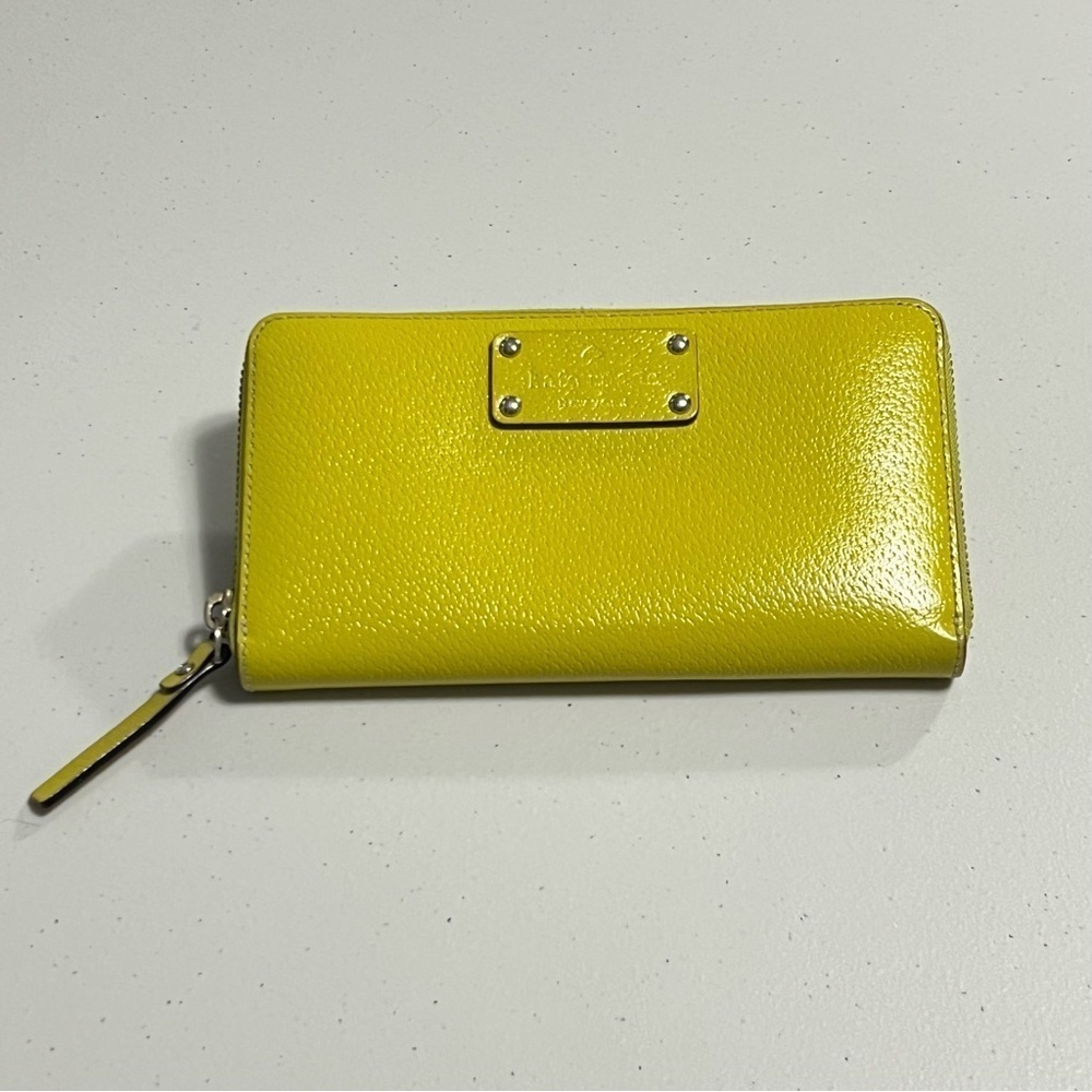 KATE SPADE Wellesley Limoncello leather Zip continental wallet